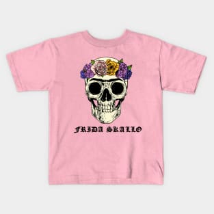 Frida Skallo - Frida Kahlo Sugar Skull Kids T-Shirt